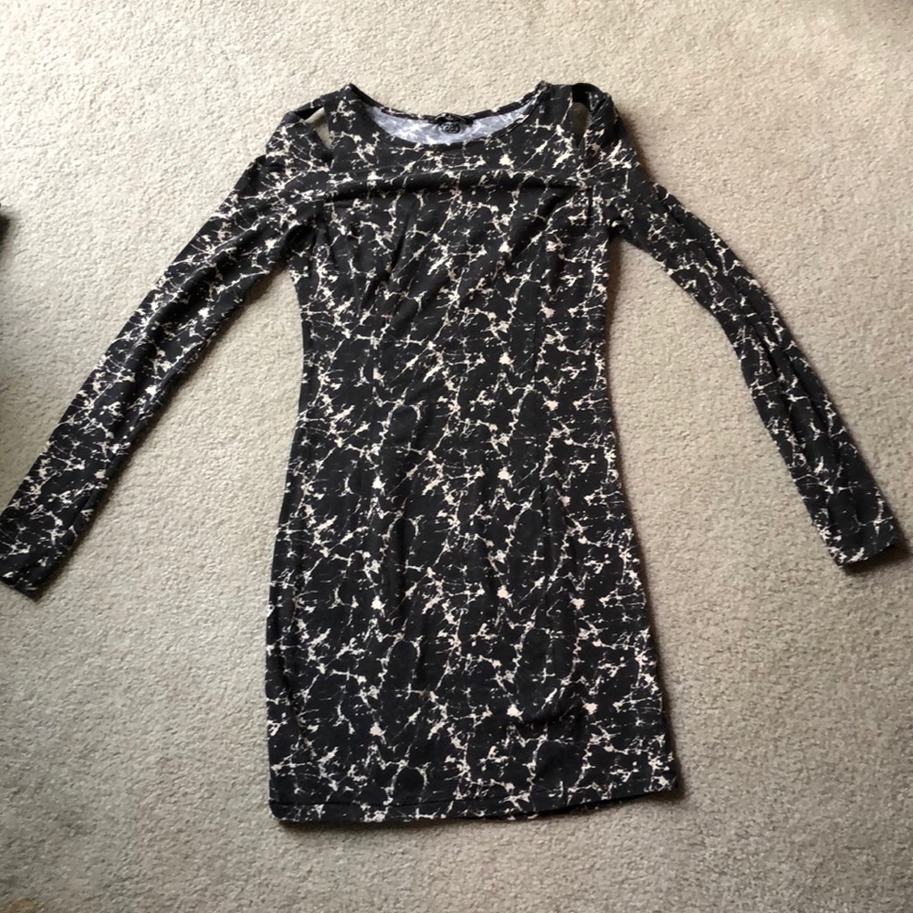 OBEY mini dress w/ cutout shoulder